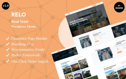 Relo - Real State WordPress Theme theme free